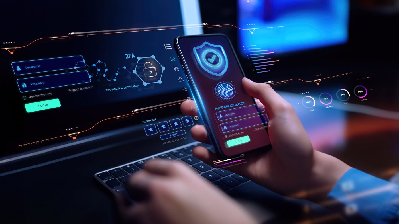 Person confirming access with two-factor authentication on a phone